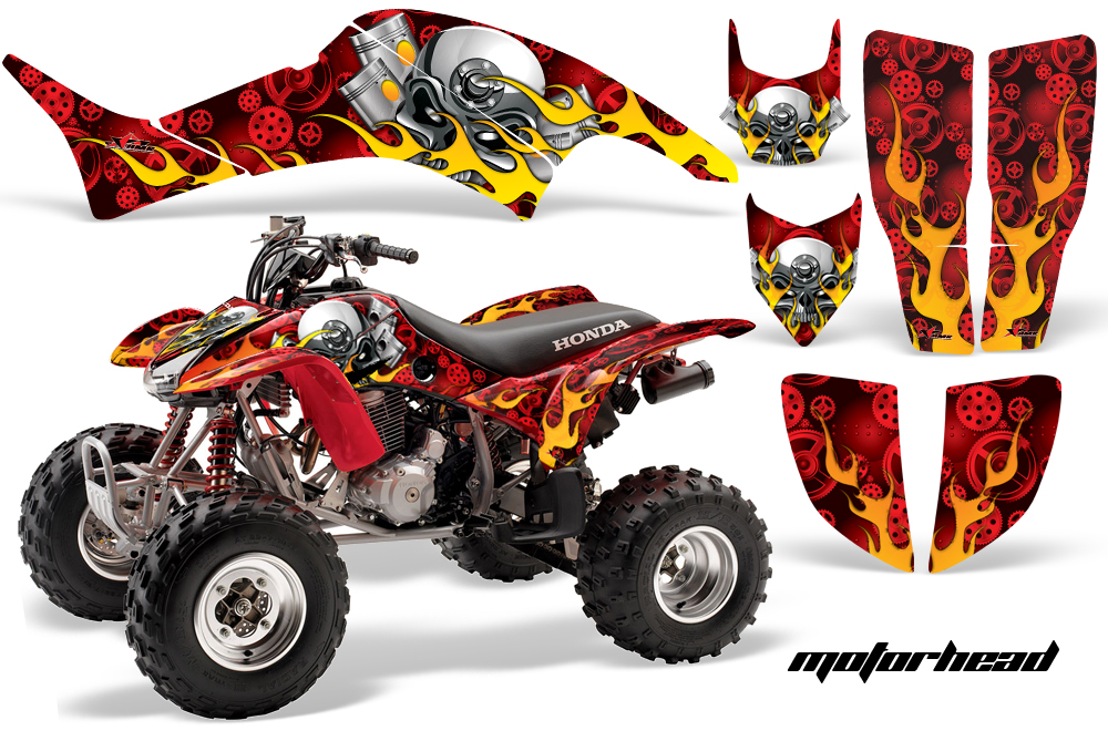 Honda TRX400EX Graphics Kit RED Motorhead JPG